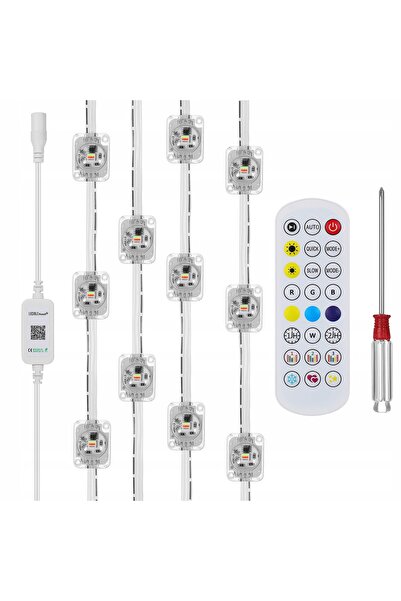 NO BRAND Lumini exterioare RGBIC de 30m, cu lumină constantă, Ghirlandă LED i...