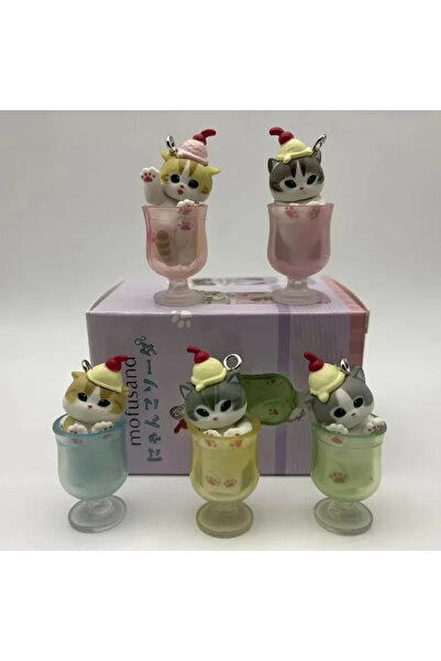 Choice Whole box 5 pcs Mufosand Ice Cream Cat Blind Box 5pc Kawaii Dessert Ke...