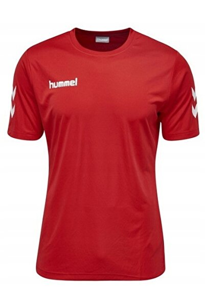 NO BRAND Tricou sport roșu cu mâneci scurte, logo Hummel 164-170