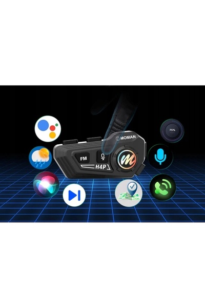 NO BRAND Moman Rs-H4P Intercom Bluetooth pentru Motocicletă cu Anulare a Zgom...