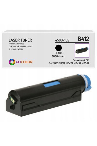 NO BRAND Toner NOU 45807102 Negru pentru OKI B412 B432 B512 MB472 MB492 MB562 3K