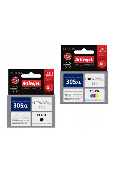 NO BRAND Cartuș de cerneală neagră Activejet pentru Hp 305 XL Ah-305Brx 20 ml...