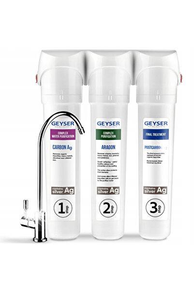 NO BRAND Geyser smart - filtru de apă compact sub chiuvetă, în 3 etape, cu ro...
