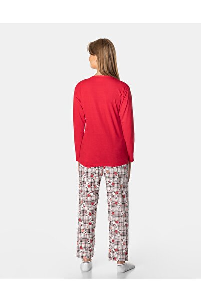 NO BRAND Pijamale subțiri de damă din bumbac, set cămașă și pantaloni, 13016-...