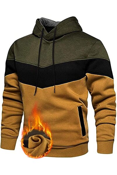 OEM Hanorac unisex patchwork cu mânecă lungă din fleece – M