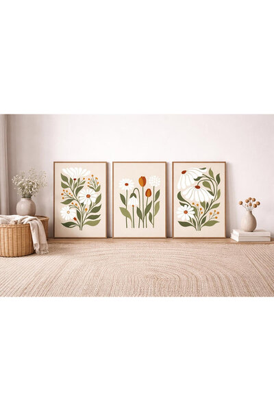 woodsia Set de 3 piese cu rame din lemn pentru sufragerie, living, bucătărie ...
