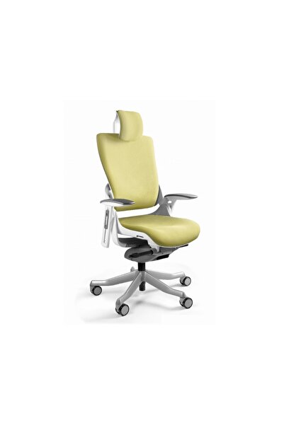 Unique Scaun de birou ergonomic Wau 2, Muștar/Alb