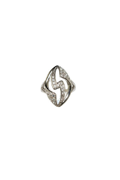 NO BRAND INEL DE ARGINT CU PIATRĂ PREȚIOASĂ, MĂRIMEA 12 !!