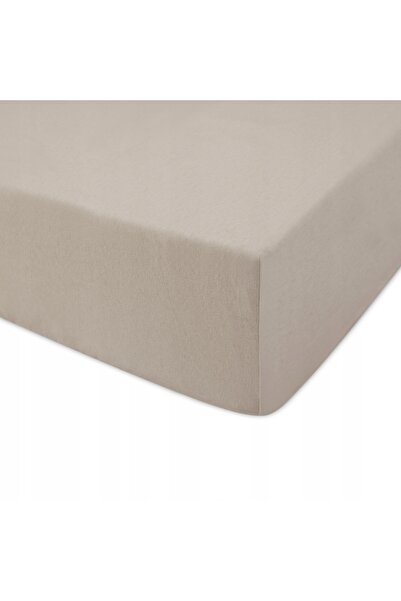NO BRAND Cearșaf de pat din jerseu cu elastic 200x220 cacao