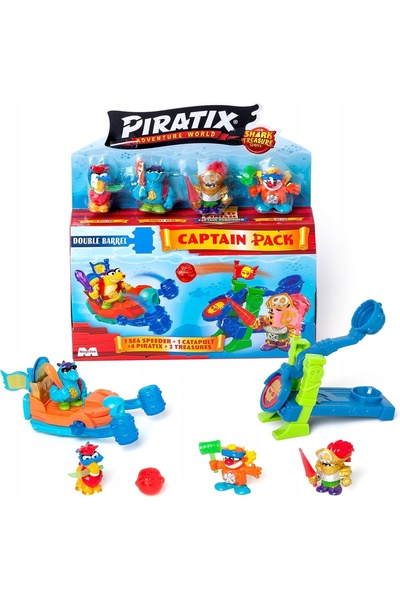 NO BRAND Set de pirați 4 figurine navă de căpitan accesorii catapultă monede ...