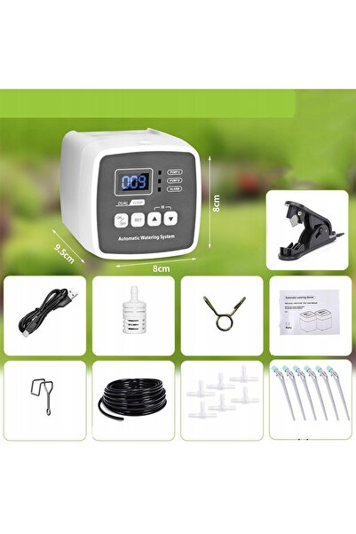 NO BRAND Kit de grădină cu irigator de flori programabil prin ceas pentru ghi...