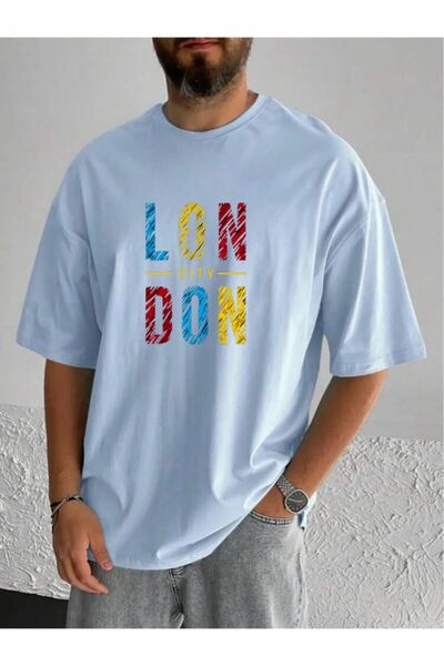 yombaa Μπλουζάκι Unisex London City με στάμπα Oversize