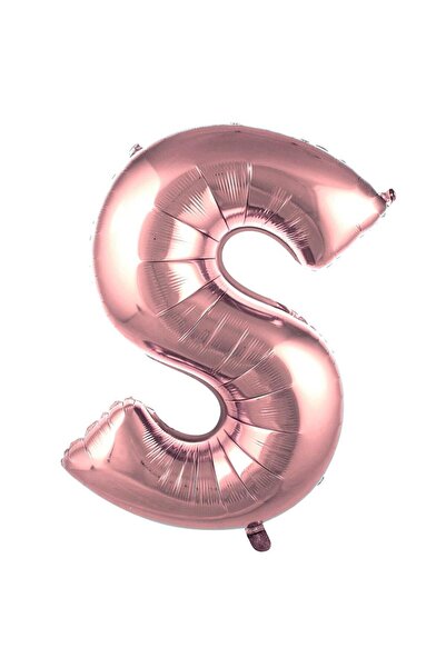 Parti Dükkanı 40 Inch 100 cm Rose Gold Letter S Foil Balloon Helium Compatibl...