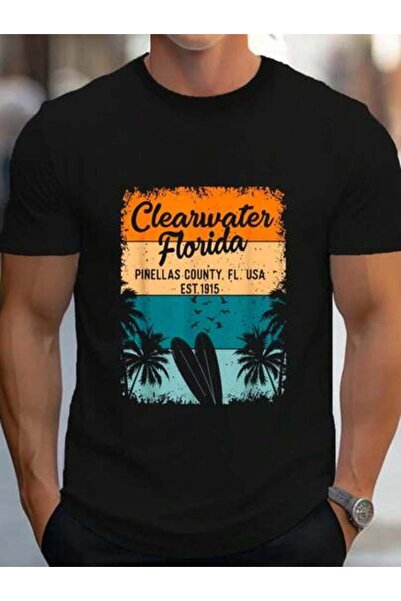 799 100% Cotton Clearwater Beach Florida FL Souvenirs And Gifts Men T-Shirt M...