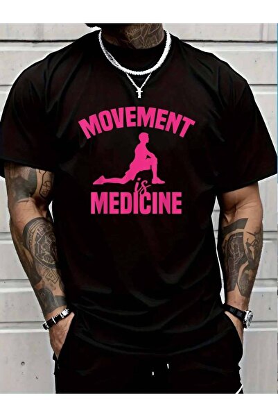 799 100% Cotton Movement Is Medicine, Sports Medicine Exercise Healthy Body T...