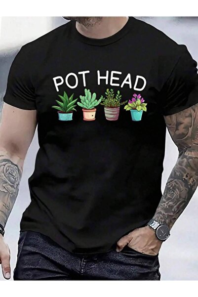 799 100% Cotton Pot-Head Funny Gardening Plants T-Shirt Men's Women's Vintage...