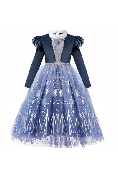 NO BRAND Rochie costum Elsa pentru bal/carnaval 146/152