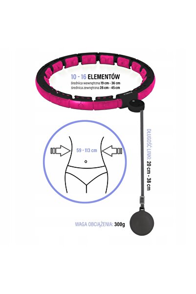 HMS Hula hoop cu țepi 45 cm negru