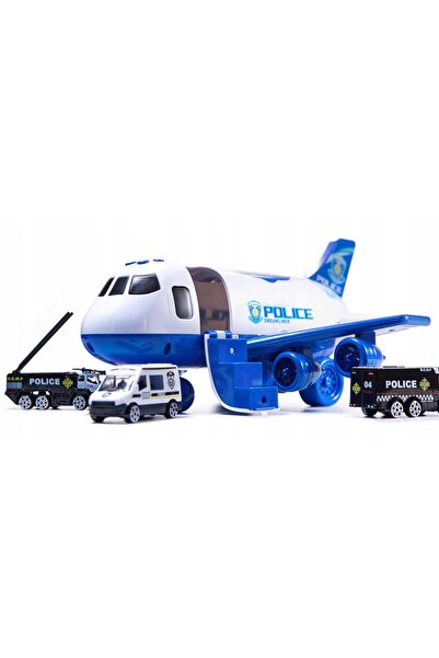 NO BRAND Avion Pliabil Poliție de parcare + Mașini Transport mare de poliție ...