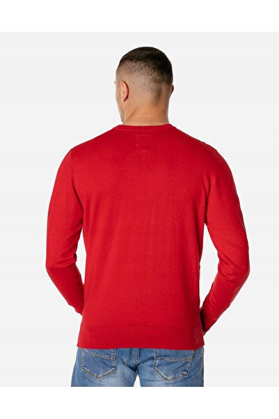NO BRAND Pulover subțire elegant pentru bărbați, neted, cu decolteu în V ascu...