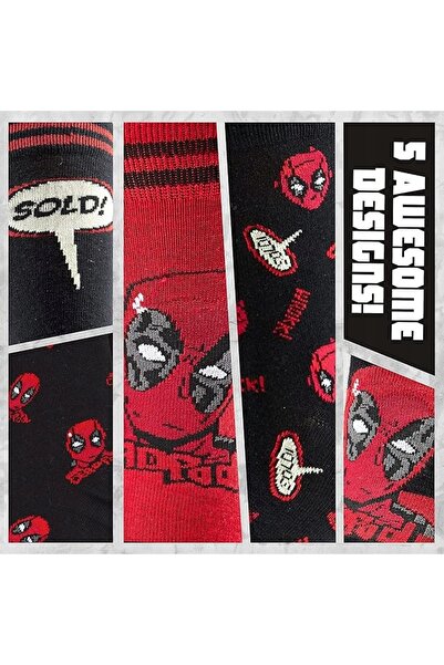 NO BRAND Șosete Marvel pentru bărbați, din bumbac, roșii, mărimea 40-46