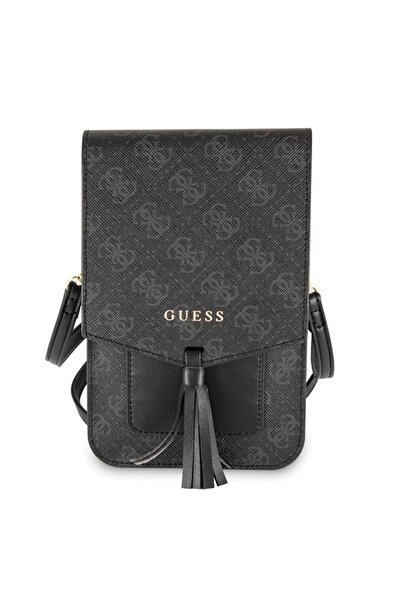 Guess 4G Universal Phone Bag, Black, 6 Compartments, 16 x 10 cm