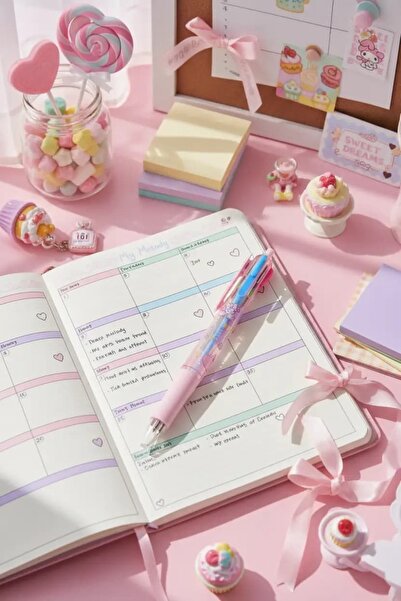 SANRIO Lisanslı My Melody Tatlı Fabrikası 4 Renkli Kalem 14,5 Cm – Pratik Tas...