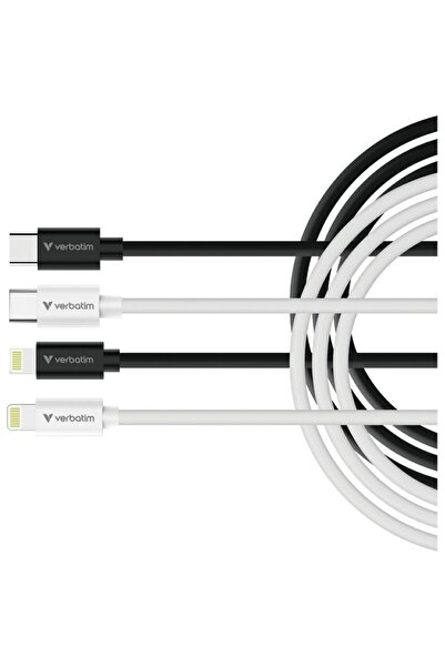 Verbatim Σετ Καλωδίων USB-C σε Lightning για Συγχρονισμό & Φόρτιση, Πακέτο 2 ...