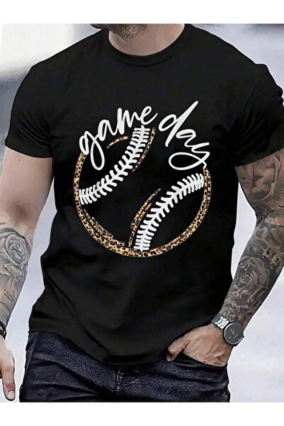 9TAY تي شيرت 100% قطن بطبعة Game Day Baseball Softball Life For Mom للرجال وا...