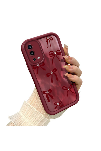 PATTERNOVA Oppo A55 4G Uyumlu atmosferik bulanık arka fiyonk kılıf, düz baskı...