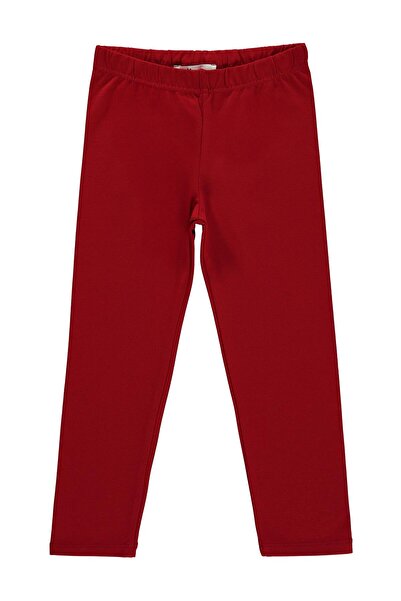 Civil Girls Basic Leggings for Ages 6-9 - Red