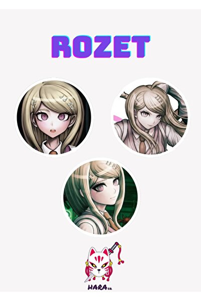 Hara Company Danganronpa Oyunu Kaede Akamatsu Rozet Seti / Çanta Süsü
