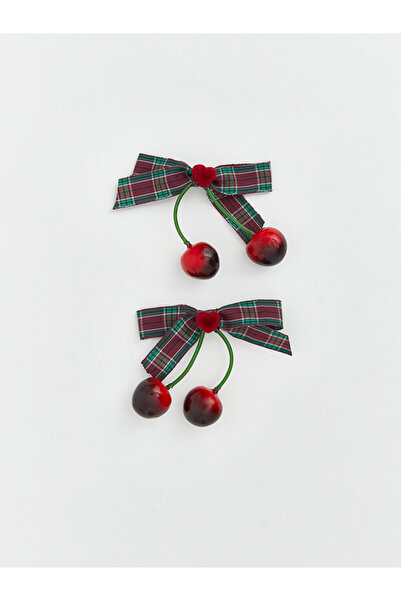 LC Waikiki Cherry Patterned Girls' Hair Clip Set 2 Pack