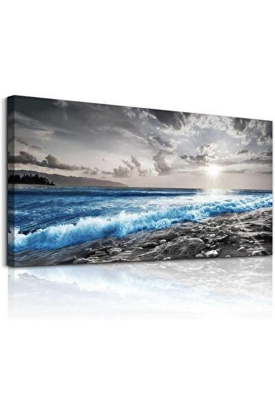 HOME MODE Ocean Waves and Sunrise Seascape Gallery Wrapped Canvas Wall Art | ...
