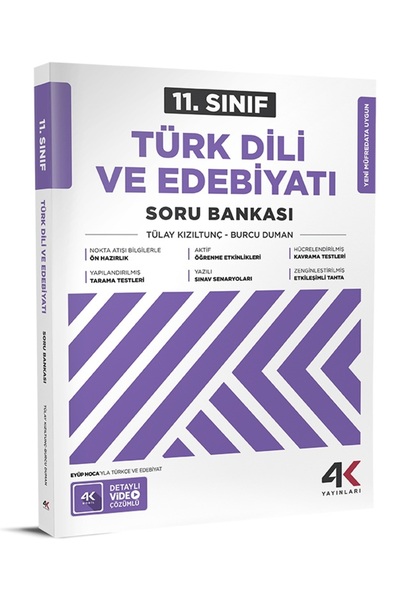 4k Yayınları 4K 2026 11. Sınıf Türk Dili Ve Edebiyatı Etkinlikli Soru Bankası