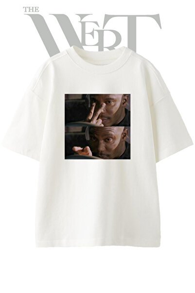 THEWERT Gus Fring Design Printed Unisex White Oversize T-Shirt