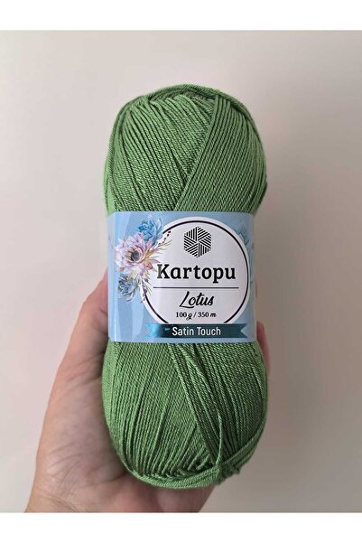 Kartopu خيط حياكة يدوي من لوتس 100 جرام K486-أخضر رقم 70029