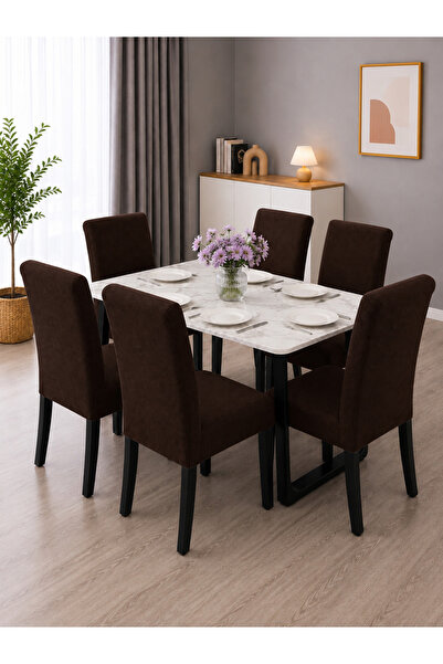 delfin HomeRoy Set 6 Huse Scaune Universale Supra - Elastice Set 6 bucăți