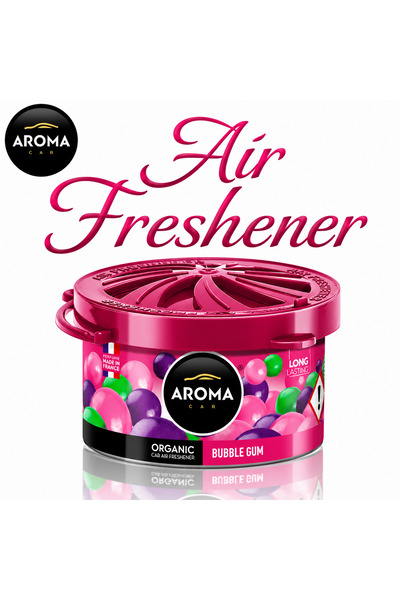 Aroma معطر هواء عضوي للسيارة على شكل علكة، طويل الأمد، جل مقاوم للانسكاب لتعط...