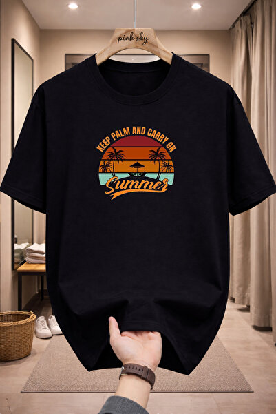 Pink Sky Premium Oversize T-Shirt 100% Cotton Unisex Comfortable Fit Trending...