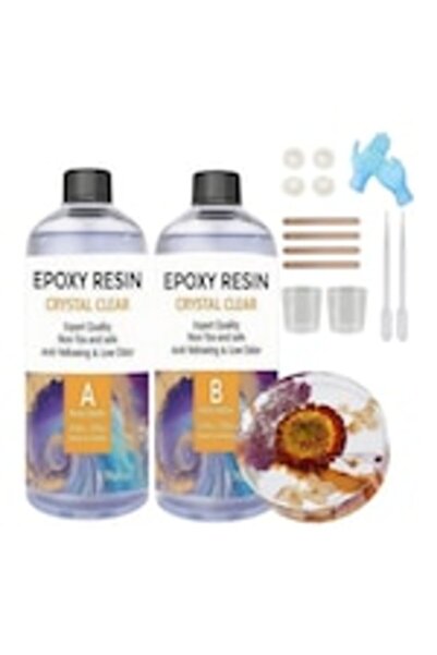 OEM Kit cu rasina epoxidice cristal de 500 ml, pentru matrite din rasina, art...