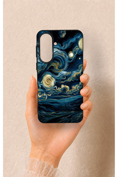 Vip Case Samsung A37 Uyumlu Yıldızlı Gece Desenli Silikon Kılıf