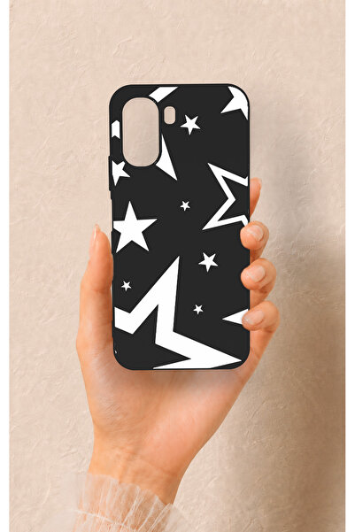 Vip Case Oppo A6T Uyumlu Siyah Mega Star Desenli Silikon Kılıf