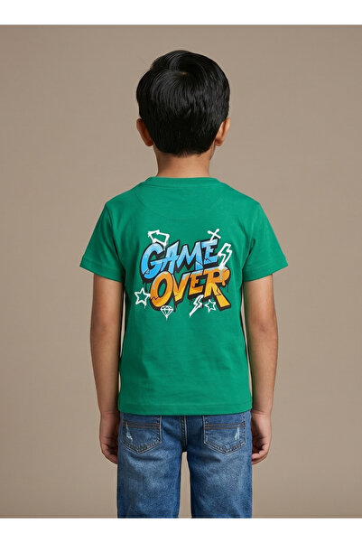 Babyqlo Boys Game Over Green Back T-Shirt