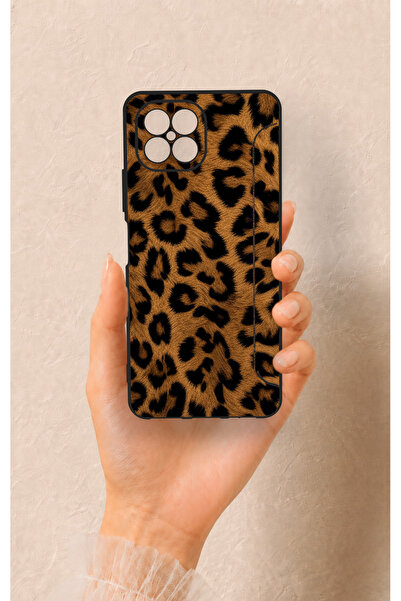 Vip Case Omix X600 Uyumlu Koyu Leopar Deri Desenli Silikon Kılıf