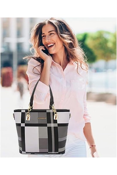 Meige مجموعة حقائب نسائية من 6 قطع - حقيبة يد، حقيبة كتف، حقيبة ساتشيل، حقيبة بوسطن بمقبض علوي، حقيبة كروس بودي، محفظة