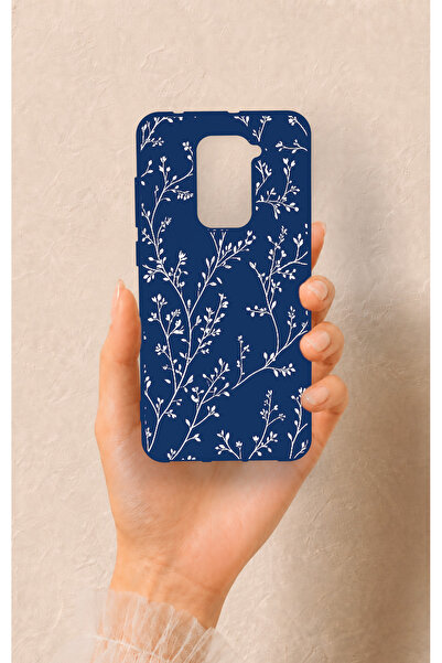 Vip Case Redmi Note 9 Uyumlu İnce Yaprak Dalı Desenli Silikon Kılıf