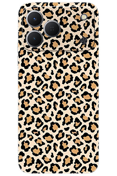 TECNO Spark 50 4G (KN4n) Uyumlu Kılıf Desen Baskılı Silikon Leopar Desen STK:...