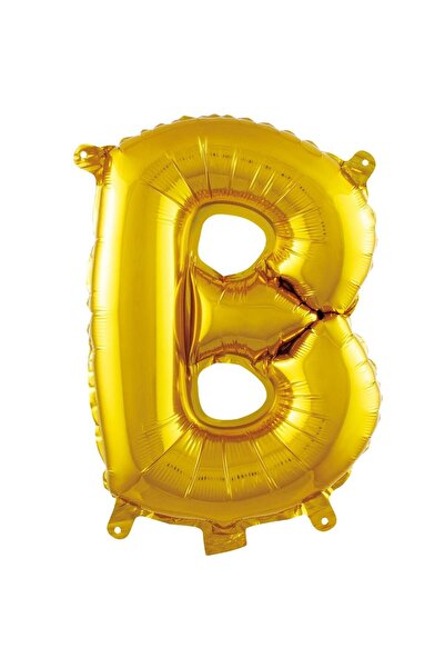 Parti Dükkanı 16 Inch 36 cm Gold Letter B Foil Balloon Birthday Name Letterin...