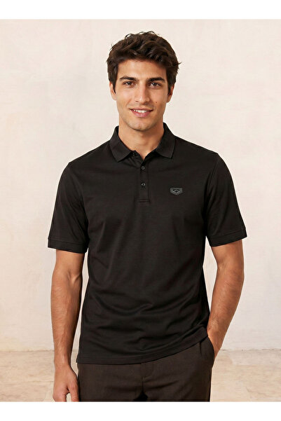 Iconic Short Sleeves Applique Mercerised Polo T-Shirt